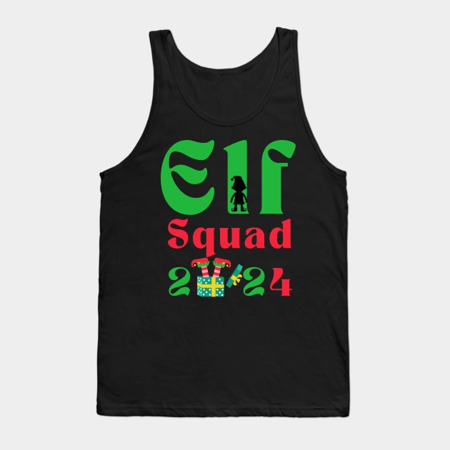 Elf Family Christmas Matching Pajamas Xmas Elf Squad Tank Top by click2print